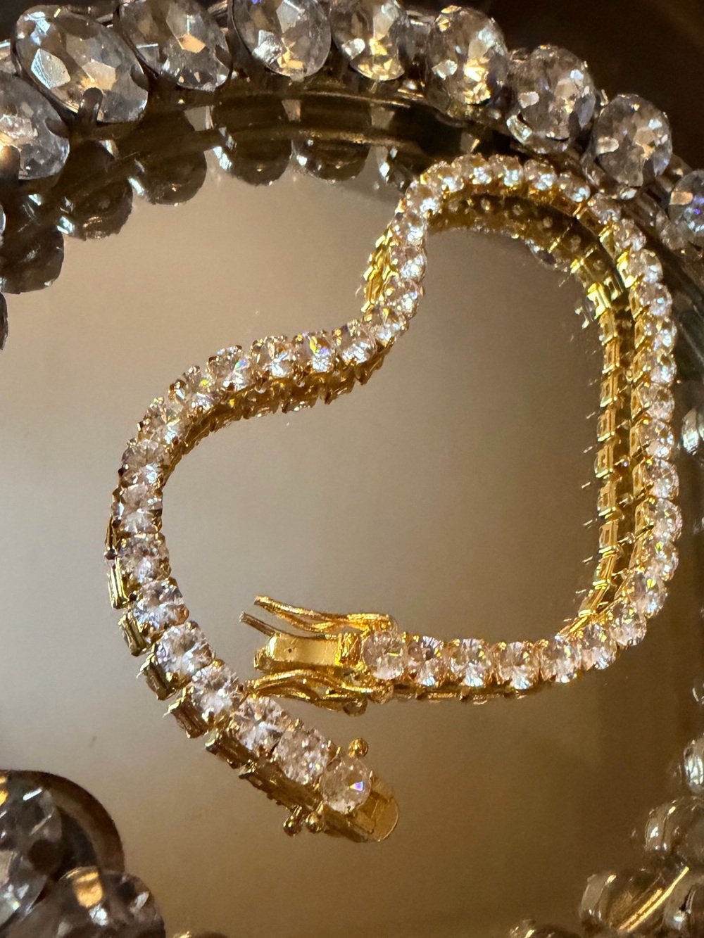 💎Gold Crystal Tennis Bracelet